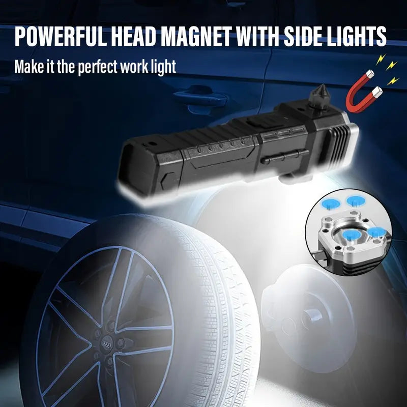 Omni Cop Flashlight, Super Bright LED Flashlight With Safety Hammer, Portable Work Light, Outdoor Adventure Lighting, Long Distance Beam Rescue Flashlight, Multifunctional 4 Modes Flashlight, Torch with Hammer Window Glass and Seat Belt Cutter Omni Cop Flashlight, Super Bright LED Flashlight With Safety Hammer, Portable Work Light, Outdoor Adventure Lighting, Long Distance Beam Rescue Flashlight, Multifunctional 4 Modes Flashlight, Torch with Hammer Window Glass and Seat Belt Cutter